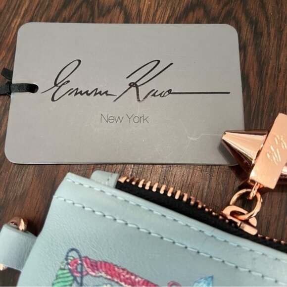 NWT EMM KUO  Leather Paloma Pouch - Namaste In Grey - Picture 4 of 5